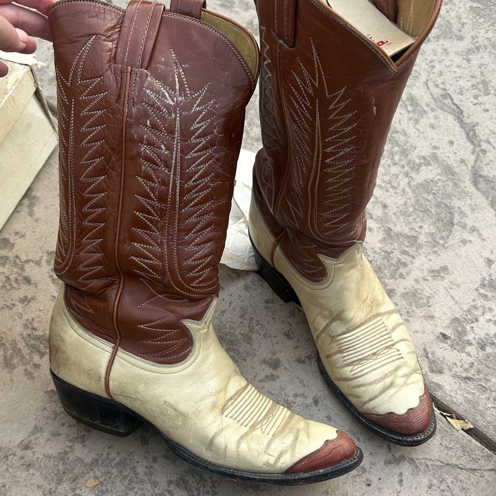 Men's Two-Tone Cowboy Boots